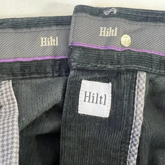 Hiltl Mens Black Corduroy Straight Leg Pants Size 38x29 - Picture 7 of 7